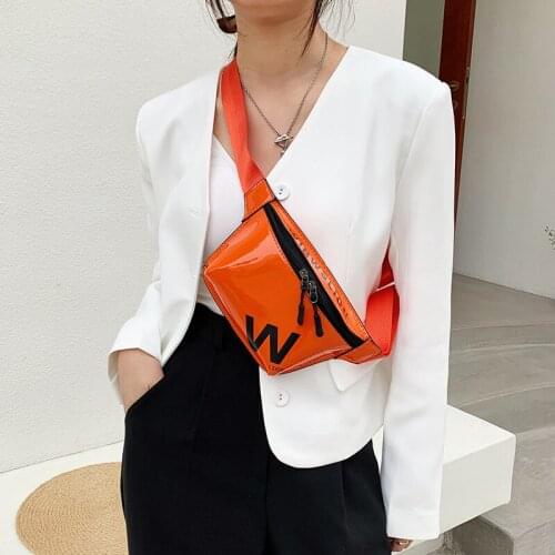 Fanny Pack Women Fashion Waist Packs Casual Crossbody Chest Bags Hip Bum Bags Travel Patent Leather Glossy Belt Bag Sport Purses