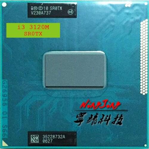 Intel Core i3-3120M i3 3120M SR0TX 2.5 GHz Dual-Core Quad-Thread CPU Processor 3M 35W Socket G2 / rPGA988B