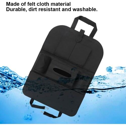 Phone Tissue Drink Storage Bag Universal Multi Pockets Felt Car Accessories Car Back Seat Storage Bag Car Organizer