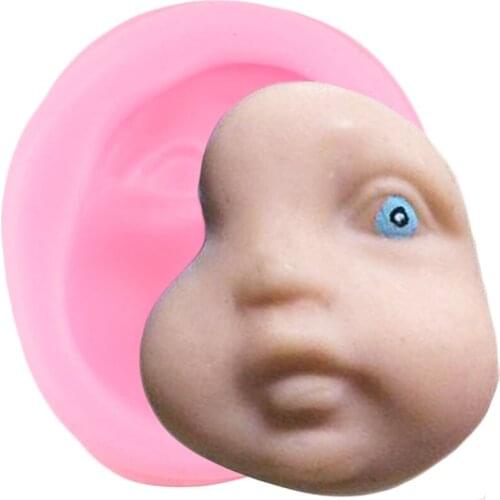 3D Baby Face Silicone Mold DIY Chocolate Fondant Molds Cupcake Topper Cake Decorating Tool Polymer Clay Candy Resin Moulds