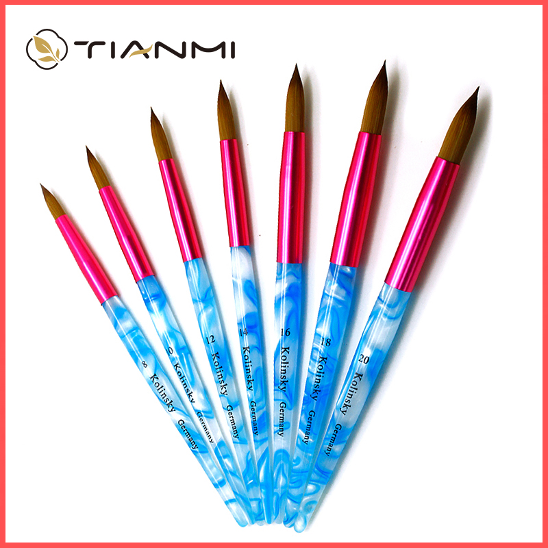 Kolinsky Sable Acrylic Nail Brush Nail Extension UV Gel Builder Tools Beginner DIY Carving Nails Art Pen Tool Acrylic Powder