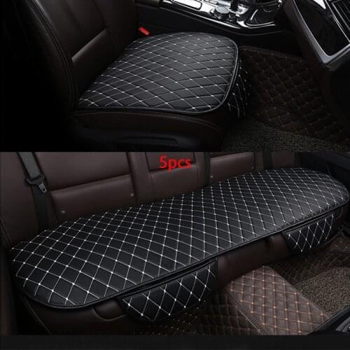 Universal leather car seat cover cushion front row rear row rear seat cover car seat cushion protection pad interior