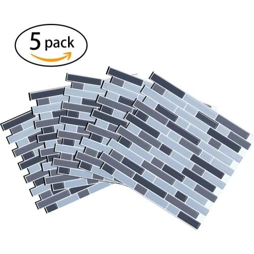 5 pieces/pack 3D Vinyl Brick Subway Tile Peel and stick Self Adhesive Wall decal Sticker DIY Kitchen Bathroom Home Decor 25*25cm