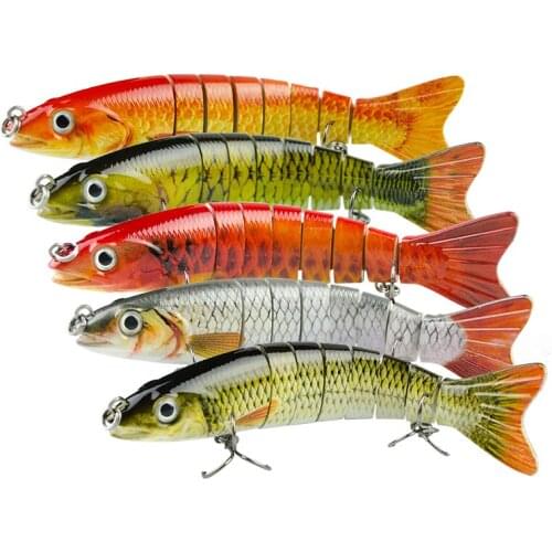 1PC 6.1 Trout Fishing Lure 8 Segment Swimbait Artificial Crankbait Slow Sinking Hard Fish Bait Fishing Lure Tackle Pesca ML05D-Y