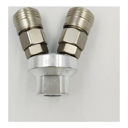 1PCS 1/4" thread Round Two-way Pneumatic Joint Quick-connect Joint SMV Air Pump Air Compressor Fitting C-type