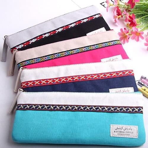 1PC Simple storage pen & pencil bag School stationery escolar pencils bags Office material Student gift supplies (ss-1559)