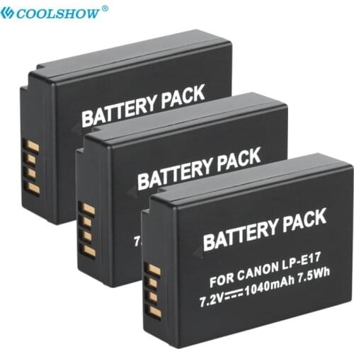 Camera Battery LP E17 LPE17 LP-E17 for Canon EOS 200D M3 M6 750D 760D T6i T6s 800D 8000D Kiss X8i 1040mAh Batteries