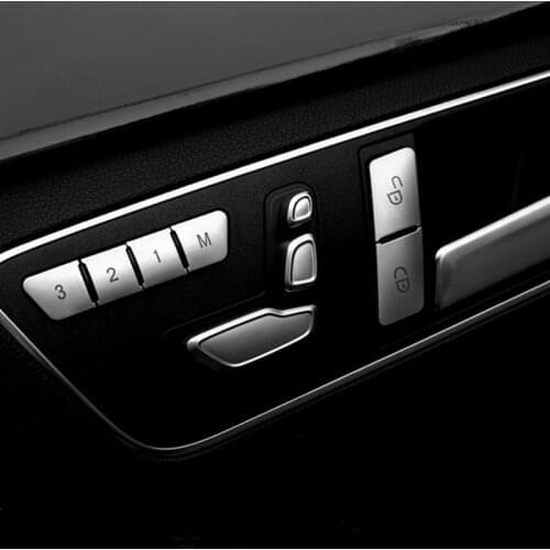 Car Styling Seat Memory Buttons Sequins Decoration Sticker Trim For Mercedes Benz GLA CLA GLE GLK ML GK A B C E Class Decals