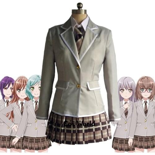 BanG Dream! 3rd Year Hikawa Hina Imai Lisa Minato Yukina Seta Kaoru Winter School Uniform Anime Customize Cosplay Costumes