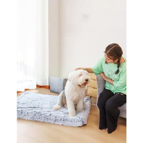 1pc Big Pet Mat Plush Cushion Washable Warm Mattress Bed Thickened Dog Cat Sleeping Pad