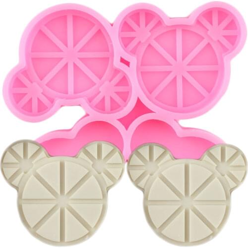 Disney Mickey Mouse inspired Lemon Straw Topper Silicone Mold Chocolate Fondant Cake Decorating Tools Keychain Epoxy Resin Mould