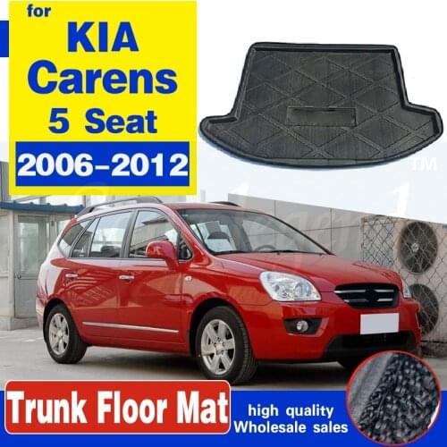 For Kia Carens 5 Seat Car Tray Boot Liner Tail Trunk Mat Floor Cargo Carpet Pad 2006 2007 2008 2009 2010 2011 2012Waterproof Pad