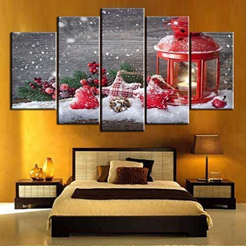 Home Decor Christmas Picture 5PCS Wall Art Prints sholdnut Canvas Picture for Living Room Drop Shipping