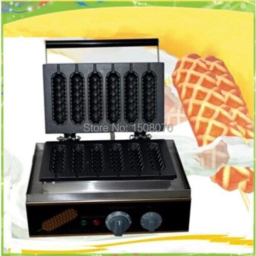 Electric commercial hotdog waffle maker lolly waffle stick machine sausage waffle machine