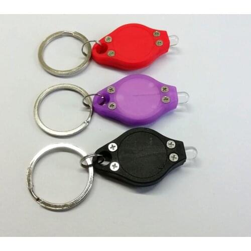 Key electronic gift purple light banknote verification Keychain diamond light-emitting Keychain Mini turtle lamp flashing toy