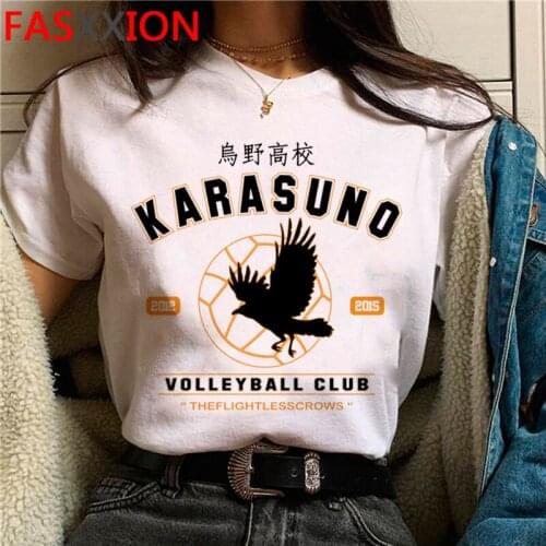 Haikyuu tshirt male tumblr harajuku couple clothes kawaii casual t-shirt white t shirt