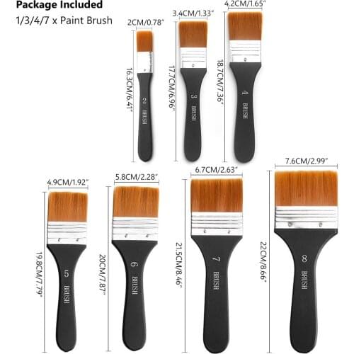 Professional Art Paint Brush Supplies Easy Oil Acrylic 7 Sizes Artist Oil Tool Acrylic Painting Watercolor Set Clean Brushes