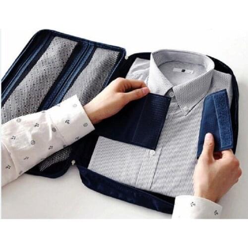 Fashion Mens Nylon Waterproof Travel Clothes Storage Bag Tie Shirt Anti Wrinkle Clothing Storage bags