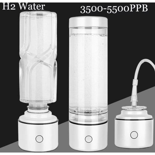 Nano Cup SPE/PEM Electrolysis Hydrogen Water Generator Mini Pure H2 Ventilator Rechargeable Anti-Aging 5000PPB Hydrogen Bottle