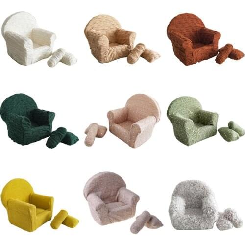 3 Pcs Newborn Photography Props Baby Posing Sofa Pillow Set Infant Photo Shooting Chair Decoration Fotografia Accessories