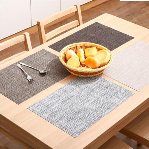 Japanese-style Tesslin Hotel Western-style placemat European-style PVC placemat Linen thick heat insulation placemat