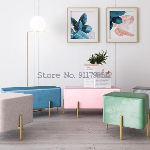 Nordic cloakroom pier long sofa stool creative door change shoe stool household small stool door shoe foot pedal