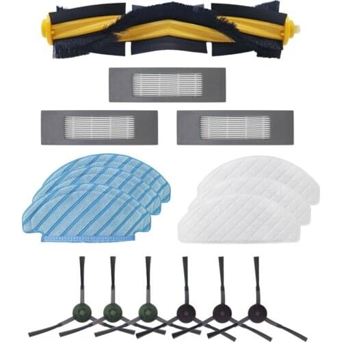16PCS Replacement for ECOVACS OZMO T8 T9PRO Robot Vacuum Cleaner Accessories Kit Main/Side Brush Filter Mop Vacuum Parts