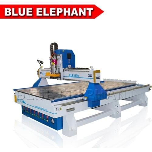 CNC 1530 router cutting machine ATC with linear tool changer vacuum table 1500*3000*200mm