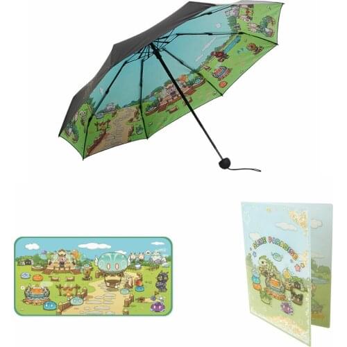 Slime Paradise Theme Peripheral Game Genshin Impact Cosplay Accessories Anime Cartoon Towel Folder Umbrella Halloween Xmas Gift