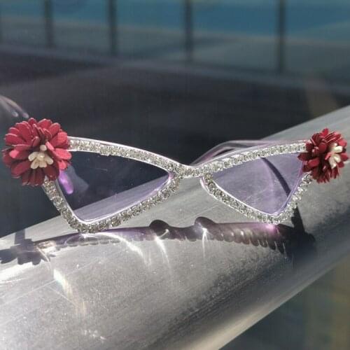 ZAOLIHU Gorgeous Kids Flower Sunglasses Cat Eye Baby Shades DIY Diamond Children Sun Glasses 4-12 Years Summer Eyewear Gafas De