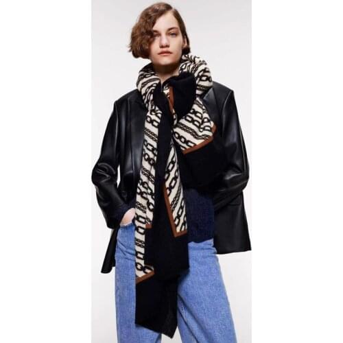 Winter Soft Cashmere Scarf Women Patchwork Scarves Chains Shawls Wraps Thicken Warm Unisex Basic Blanket Tassel Pashmina Stoles