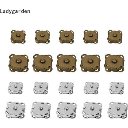 10 Set Magnetic Bag Clasps Pressure Closures Buttons Buckles Sew on For Craft Purses Bags Clothes Leather Clutches Backpacks