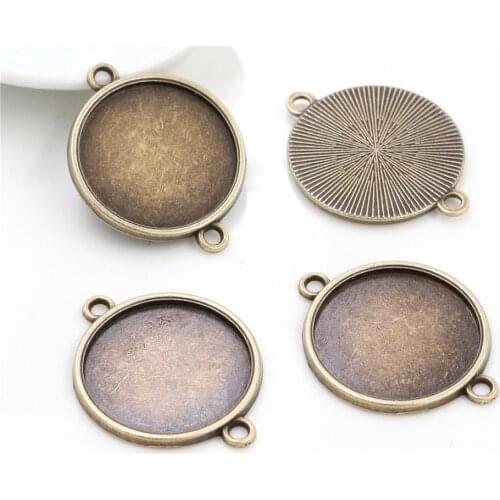 10pcs 20mm Inner Size Antique Bronze Classic Style Cabochon Base Setting Charms Pendant (D3-08)