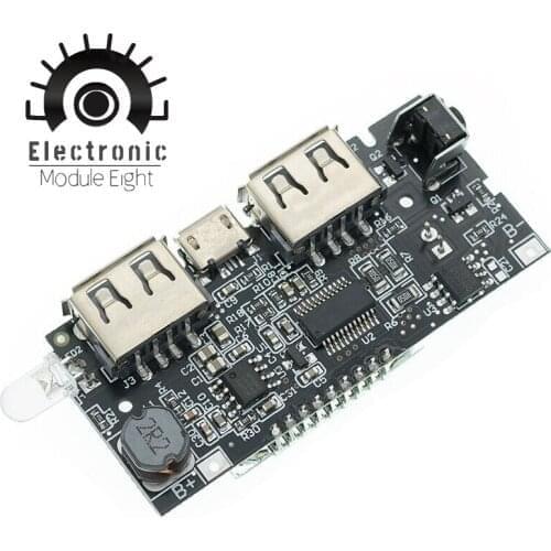 10pcs Dual USB 5V 1A 2.1A Mobile Power Bank 18650 Battery Charger PCB Power Module Accessories For Phone DIY LED LCD Module1