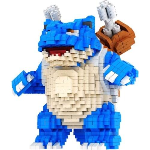 1980pcs 6607 Pokemon Blocks Pokemon Go Toy Figure Anime Blastoise Figure Education Action Model Toys for Kids Gifts Presents
