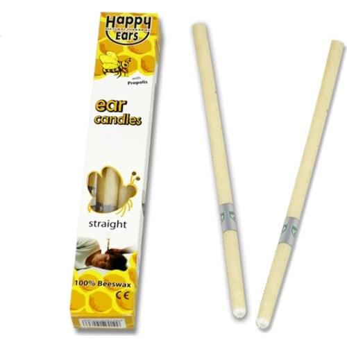 2Pcs Ear Candles Ear Wax Clean Removal Natural Beeswax Indiana Therapy Fragrance Candling Cone Candle Relaxation for Ear Care