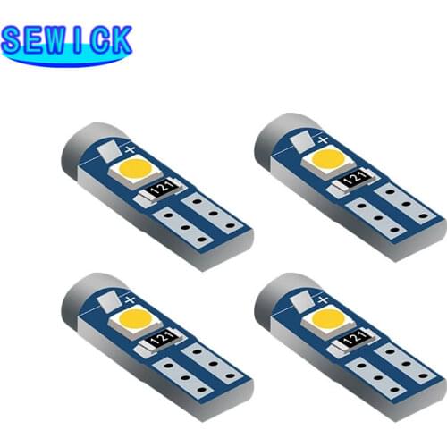 500PCS T5 W1.2W 58 74 286 3SMD T5 LED super bright 3030LED Car dashboard LED Car Interior Light Auto Side Wedge Light 7color