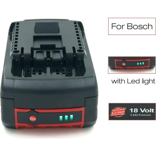 GSR 18V-Li BAT610G BAT609 Battery 18V 5.0A Li-ion Rechargeable Battery for Bosch 18V Battery BAT618 BAT620 BAT622 BAT609G PSR 18