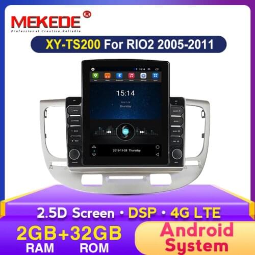 MEKEDE For Kia RIO 2 RIO2 2005-2010 Android System Car Multimedia Stereo Player Navigation GPS WIFI Auto Radio 2.5D Screen DSP