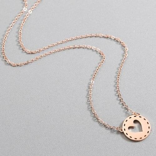 CHENGXUN 2020 Hollow Heart Pendant Necklace Romantic Love Necklace for Women Girls Tiny Heart Sweet Jewelry Birthday