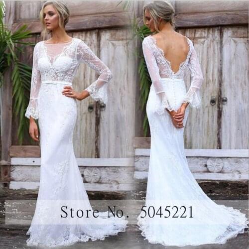 2020 Wonderful Dubai Mermaid Wedding Dresses Lace Bridal Dress Robe De Mariee Backless Sweep Train Bride Gowns For Middle East