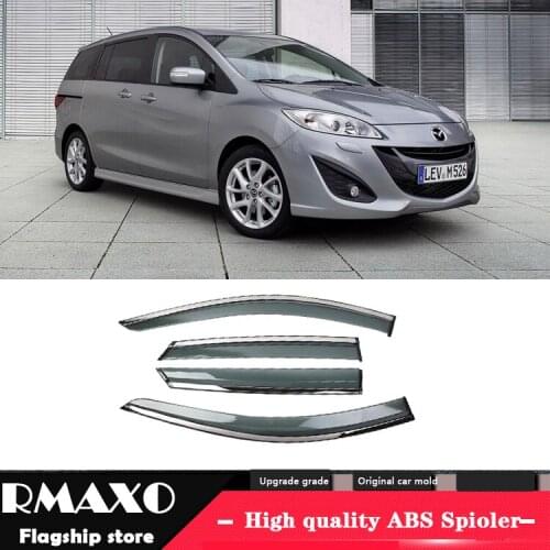 For Mazda M5 2007-2011 Plastic Window Visor Vent Shades Sun Rain Deflector Guard 4PCS/SET