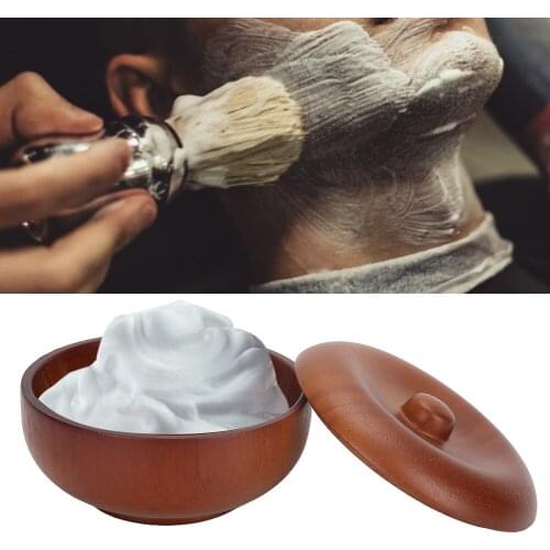 Wooden Shaving Brush Bowl Mug Shave Soap Cream Mug Professional Shaving Bowl Barber Tool