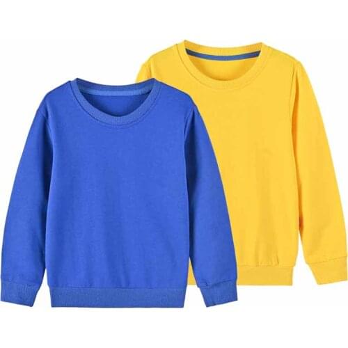 Children Sweater Boy Girl Pullover SweatshirtNew Casual Round Neck Cotton Bottoming Tops Shirt Kids Sports Clothes Size 120-170