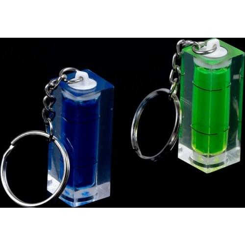 DIY Mini Bubble Level Spirit Level High Accuracy Inclinometer Liquid Level Indicator With Keychain
