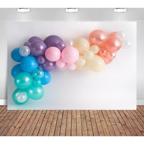 Photography Backdrop 1st Birthday Decor Cake Smash Balloon Pink Girls Photo Background Baby Shower Newborn Kids Studio Photocall