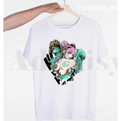 JoJo Bizarre Adventure Yoshikage Jonathan Joestar Men T Shirt O-neck Casual Summer T-shirt Man Woman Tees Tops