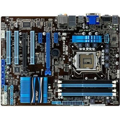 Used,Asus P8Z68-V LE Motherboard For Intel Z68 Socket LGA 1155 For i3 i5 i7 DDR3 32G SATA3 USB3.0 ATX