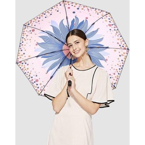 Paradise Auti-UV Fashion Umbrella Rain Women Sunflower Folding Parasol Modish Quality Windproof Paraguas Girl Big Female Gift
