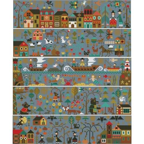 Cartoons patterns counted 11CT 14CT Cross Stitch Sets DIY Chinese Cross-stitch Kits Embroidery Needlework